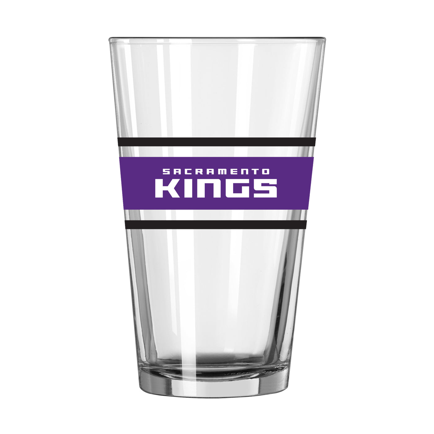 Sacramento Kings 16oz Stripe Pint Glass - Logo Brands