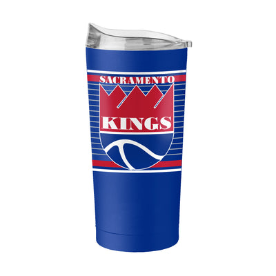 Sacramento Kings 20oz Retro Stripe Powder Coat Tumbler - Logo Brands