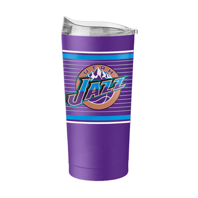 Utah Jazz 20oz Retro Stripe Powder Coat Tumbler - Logo Brands