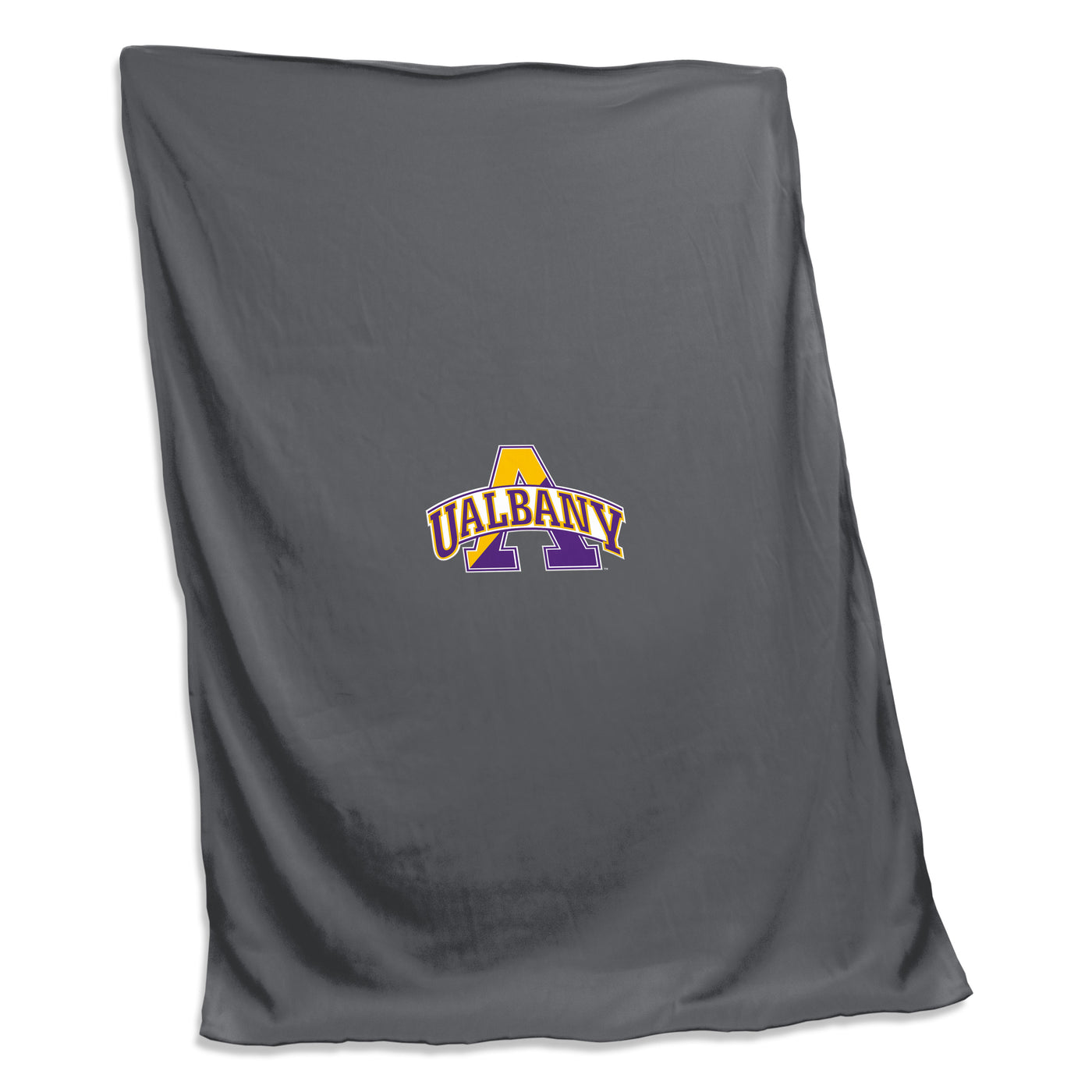 Albany U Suny Charcoal Screened Sweatshirt Blanket - Logo Brands