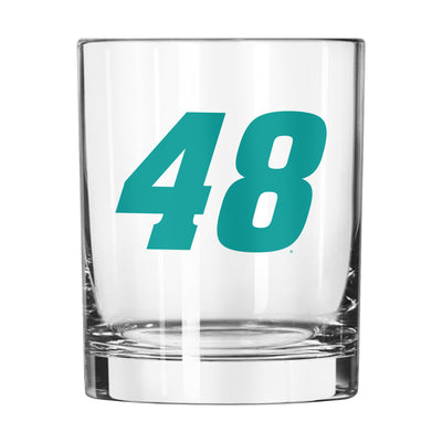 Alex Bowman 14oz Logo Rocks Glass - Logo Brands