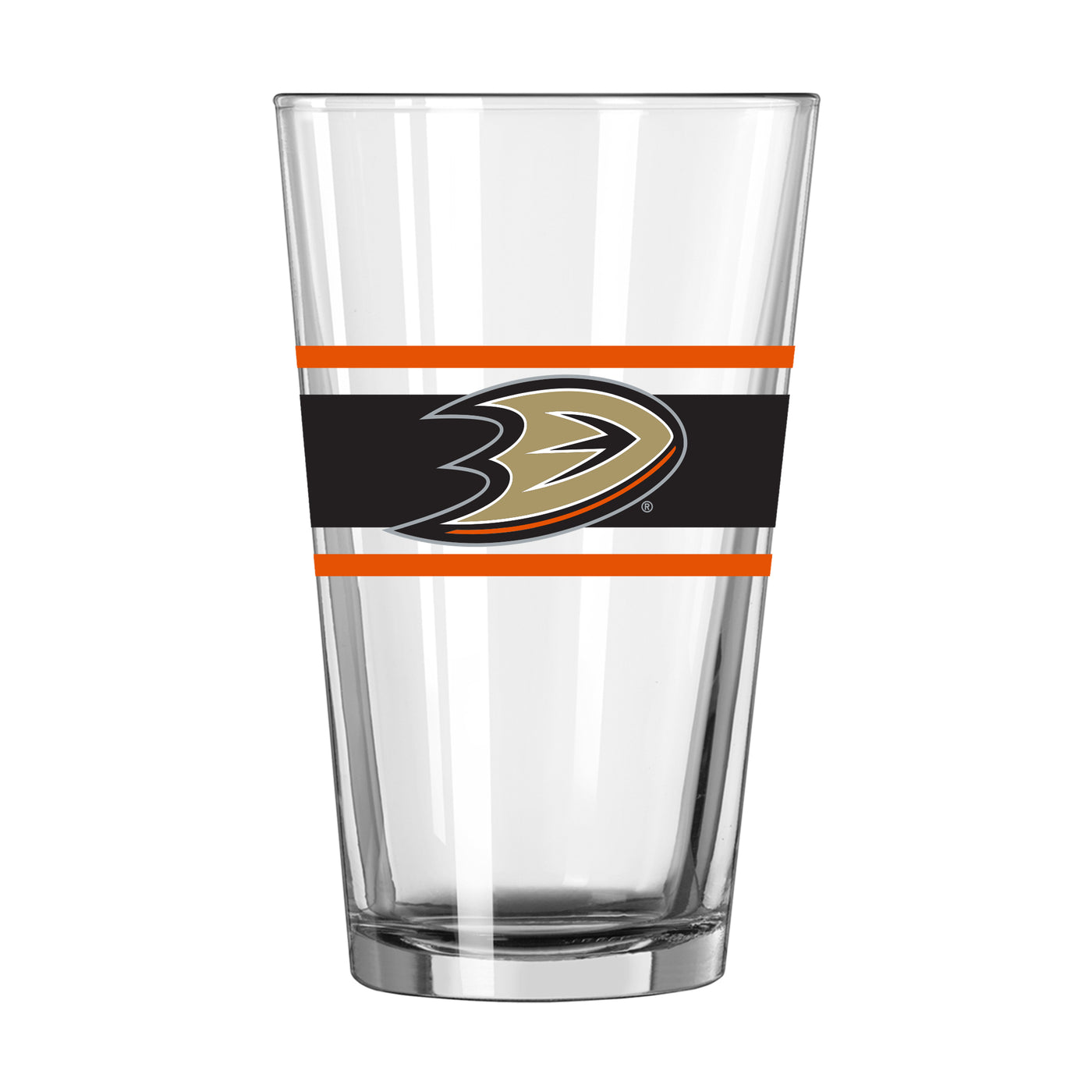 Anaheim Ducks 16oz Stripe Pint Glass