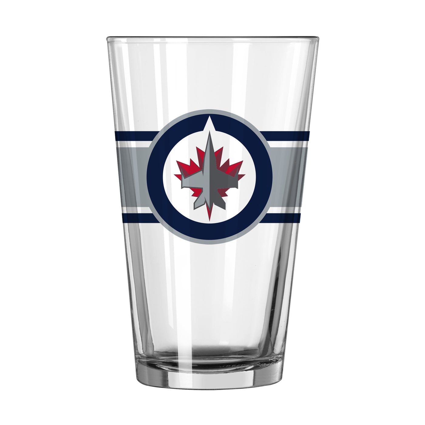 Winnipeg Jets 16oz Stripe Pint Glass