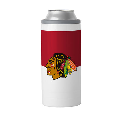 Chicago Blackhawks 12oz Colorblock Slim Can Coolie - Logo Brands