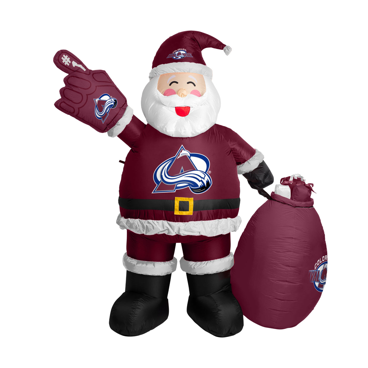 Colorado Avalanche Santa Claus Yard Inflatable - Logo Brands