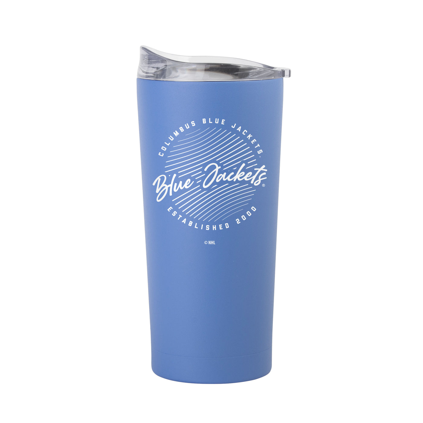 Columbus Blue Jackets 20oz Retro Script Arctic Powder Coat Tumbler - Logo Brands