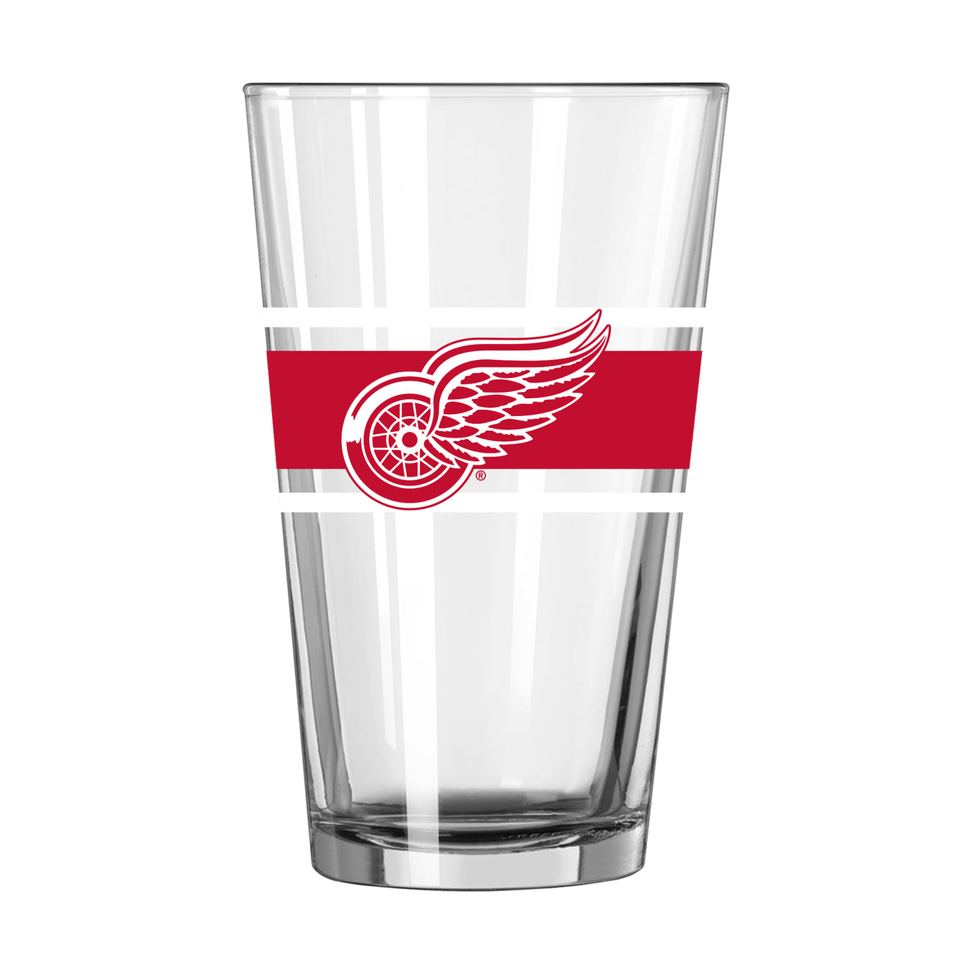 Detroit Red Wings 16oz Stripe Pint Glass