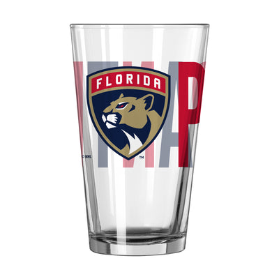 Florida Panthers 16oz Overtime Pint Glass - Logo Brands