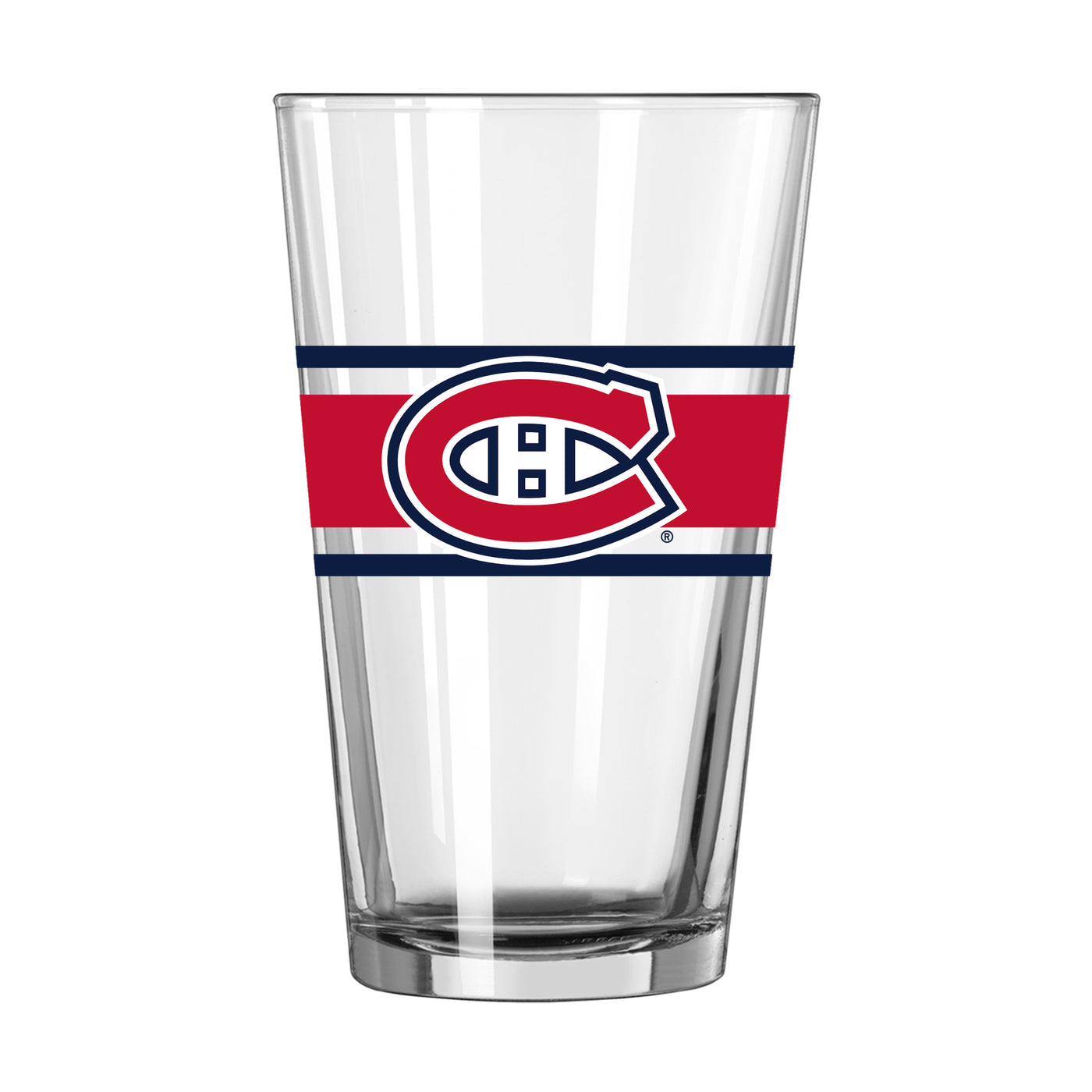 Montreal Canadiens 16oz Stripe Pint Glass