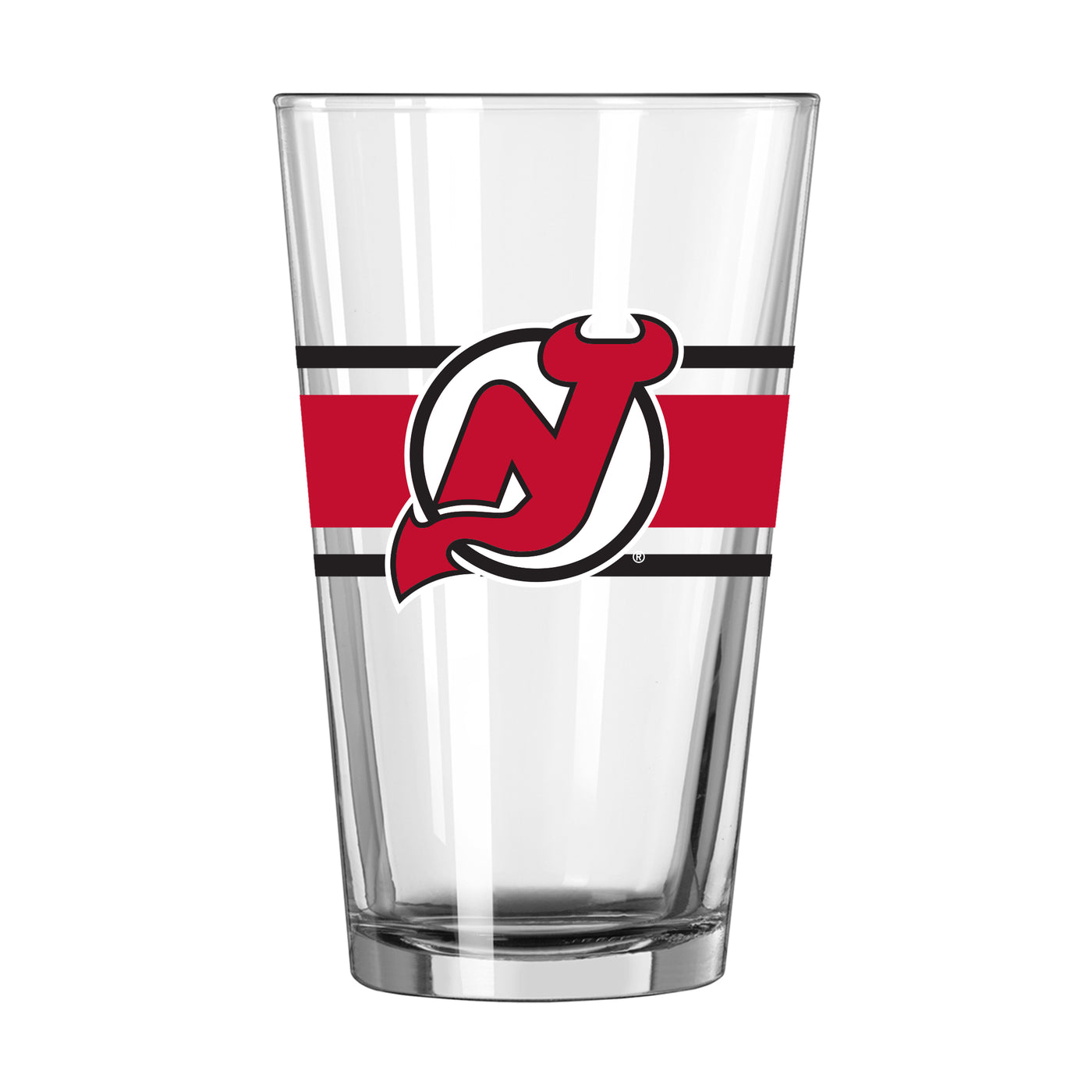 New Jersey Devils 16oz Stripe Pint Glass