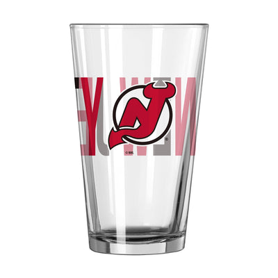 New Jersey Devils 16oz Overtime Pint Glass - Logo Brands