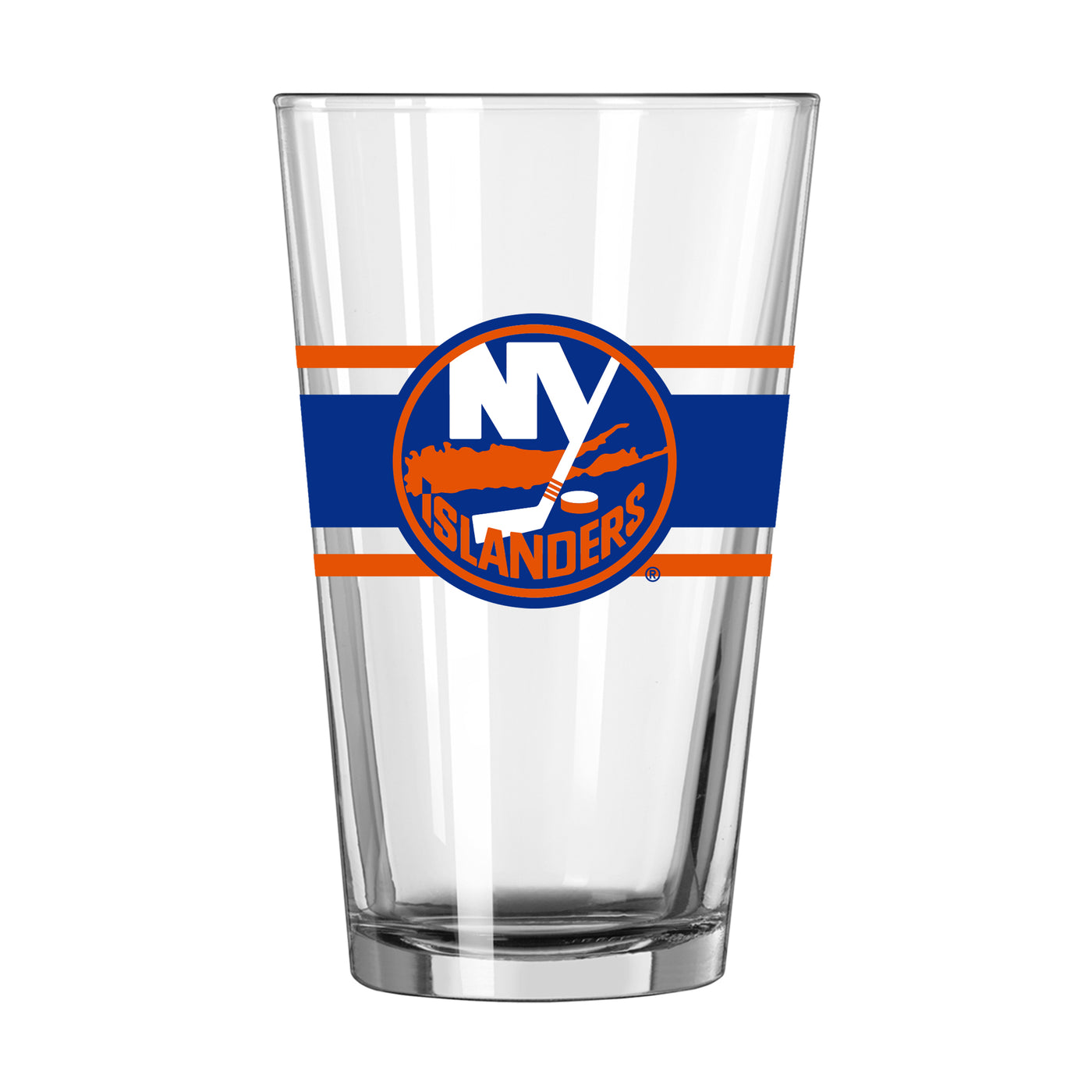 New York Islanders 16oz Stripe Pint Glass