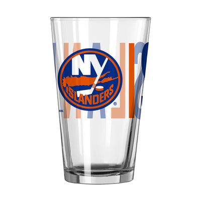 New York Islanders 16oz Overtime Pint Glass - Logo Brands