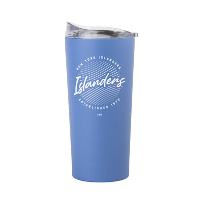 New York Islanders 20oz Retro Script Arctic Powder Coat Tumbler - Logo Brands