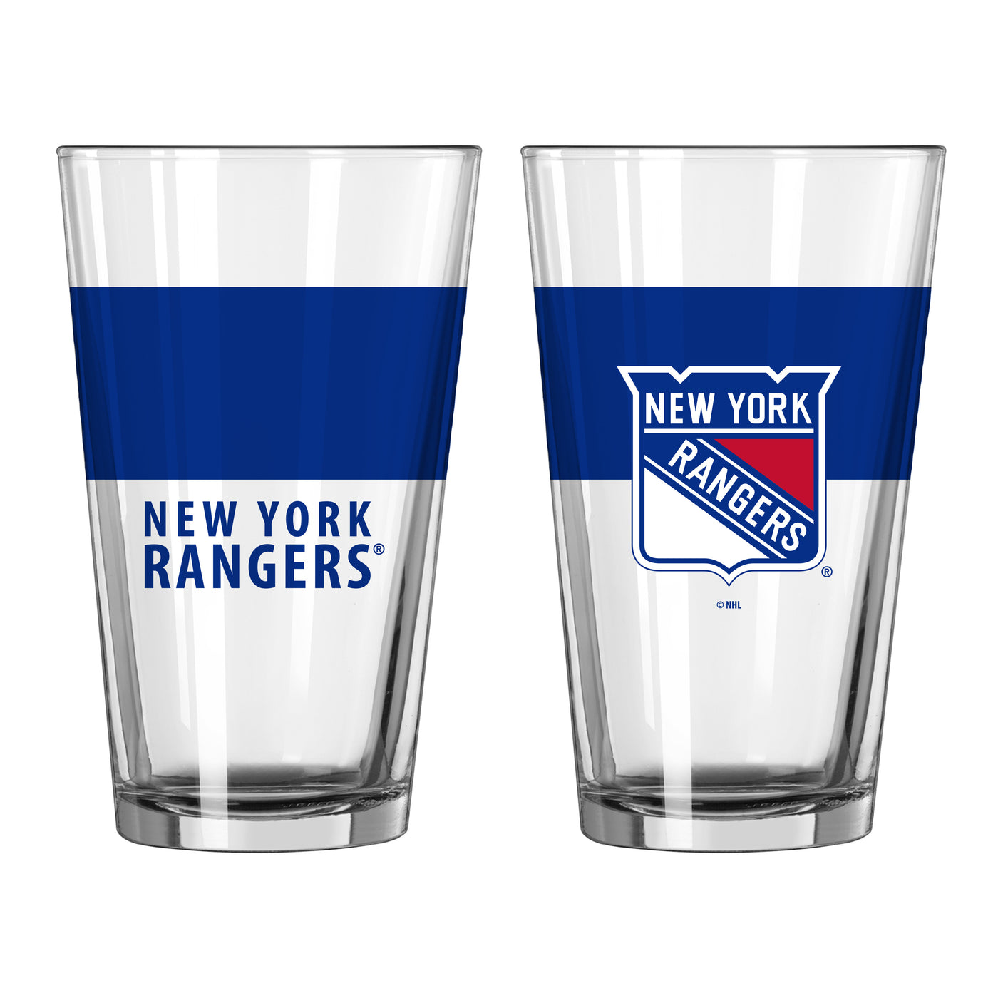 New York Rangers 16oz Colorblock Pint Glass