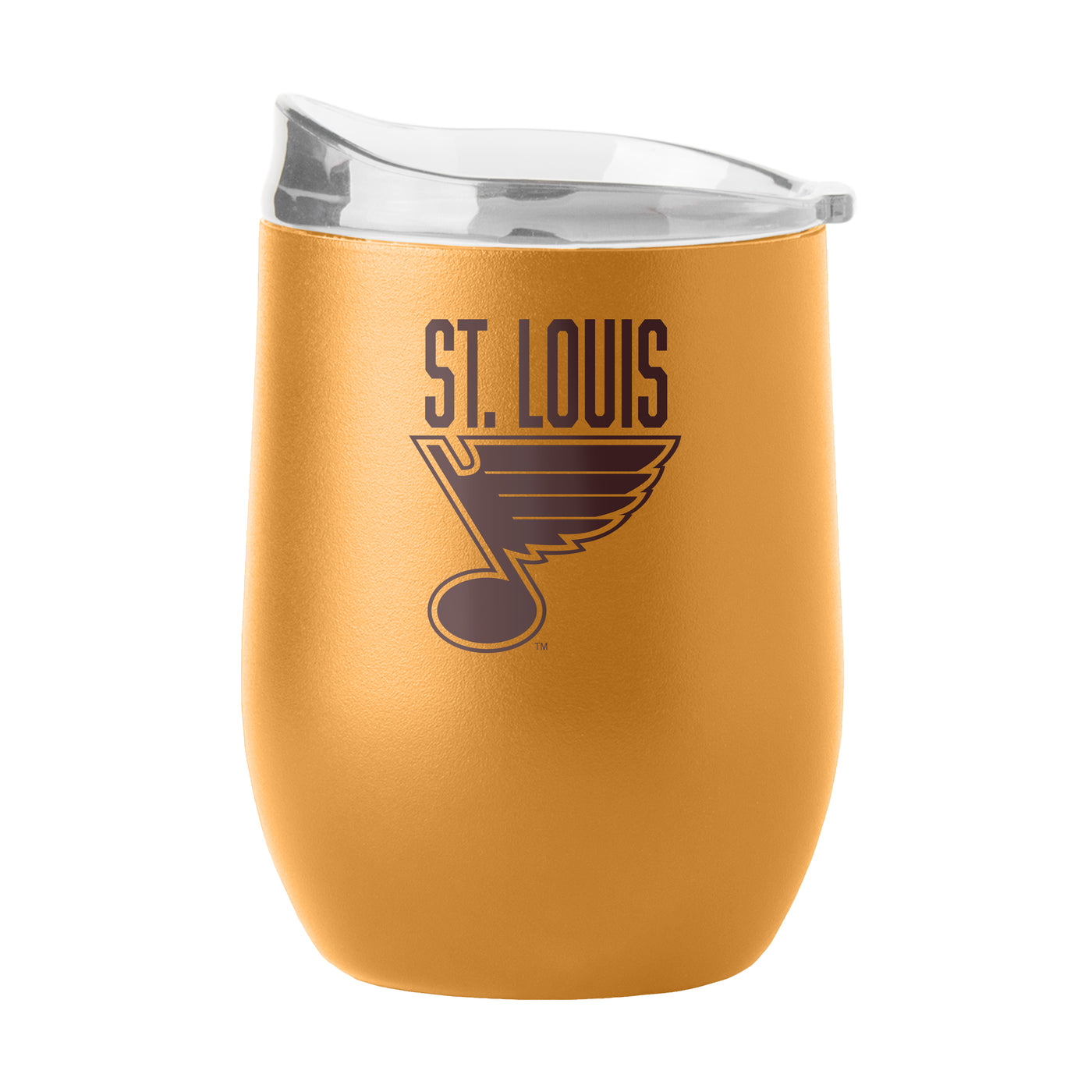St Louis Blues 16oz Huddle Powder Coat Curved Bev