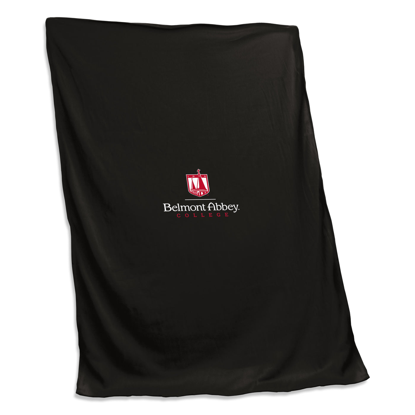 Belmont Abbey College Black Sweatshirt Blanket (Screened) - Logo Brands