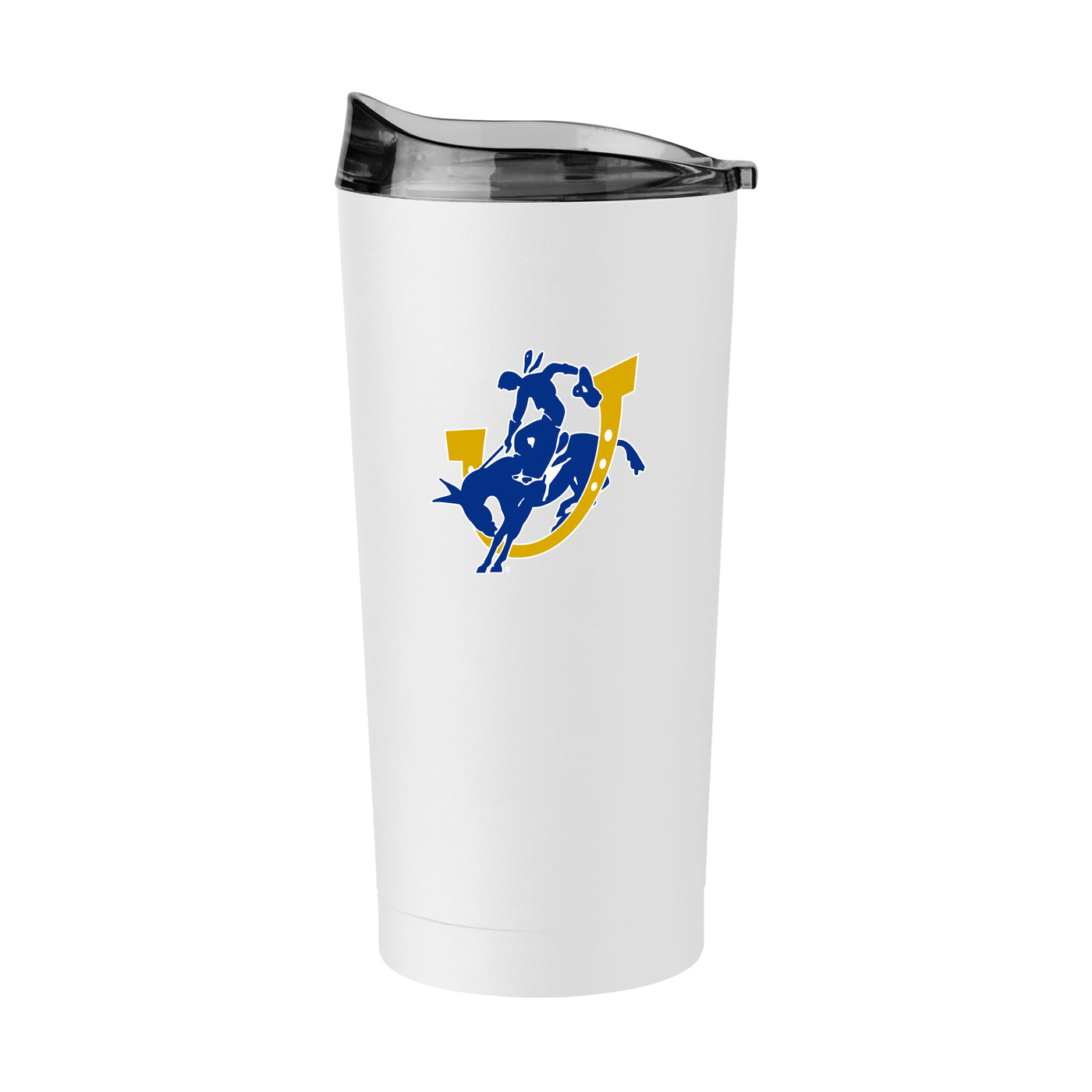 Southern Arkansas 20oz Color Logo White Powder Coat Tumbler