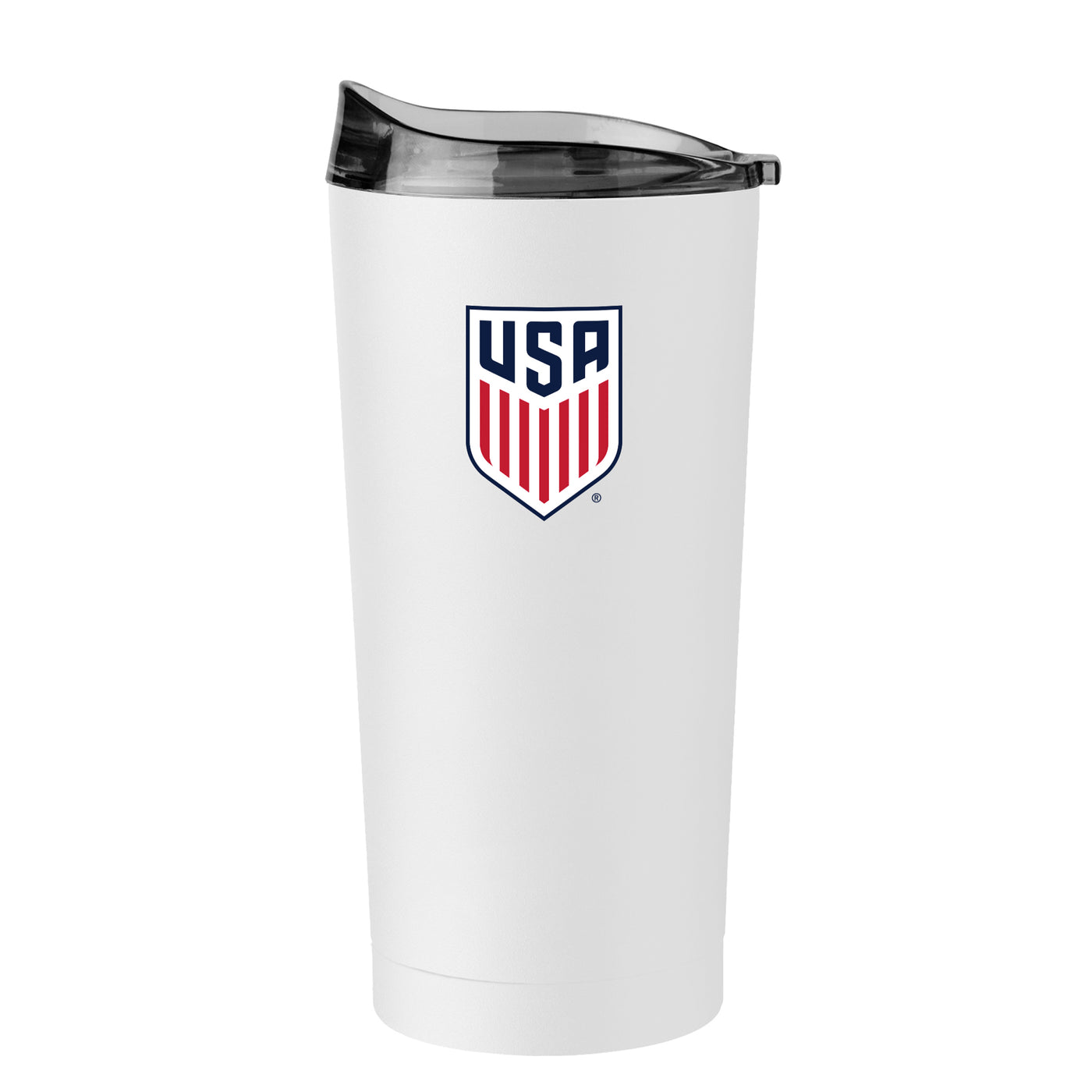 US Mens Soccer 20oz Swagger White Powder Coat Tumbler - Logo Brands