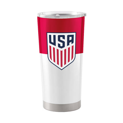 US Mens Soccer 20oz Colorblock Stainless Steel Tumbler - Logo Brands