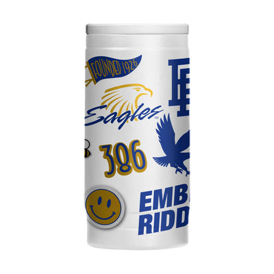 Embry-Riddle Aeronautical - Daytona 12oz Native Powder Coat Slim Can Coolie - Logo Brands