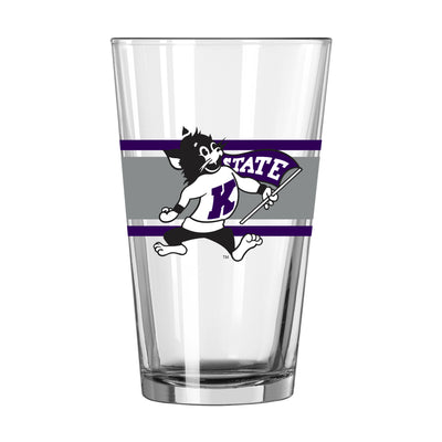 Kansas State Willie 16oz Stripe Pint Glass - Logo Brands