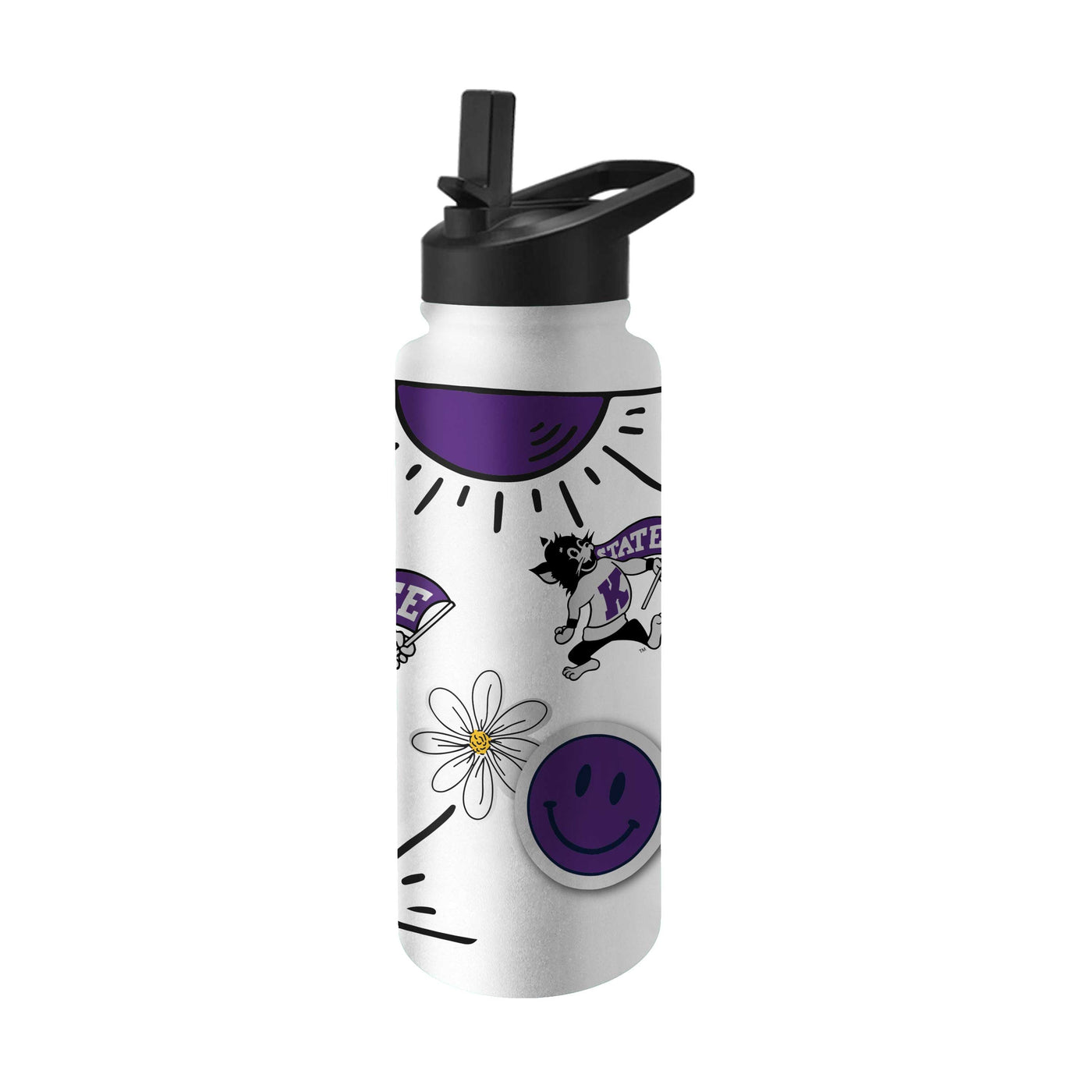 Kansas State Willie 34oz Native Quencher Bottle - Logo Brands