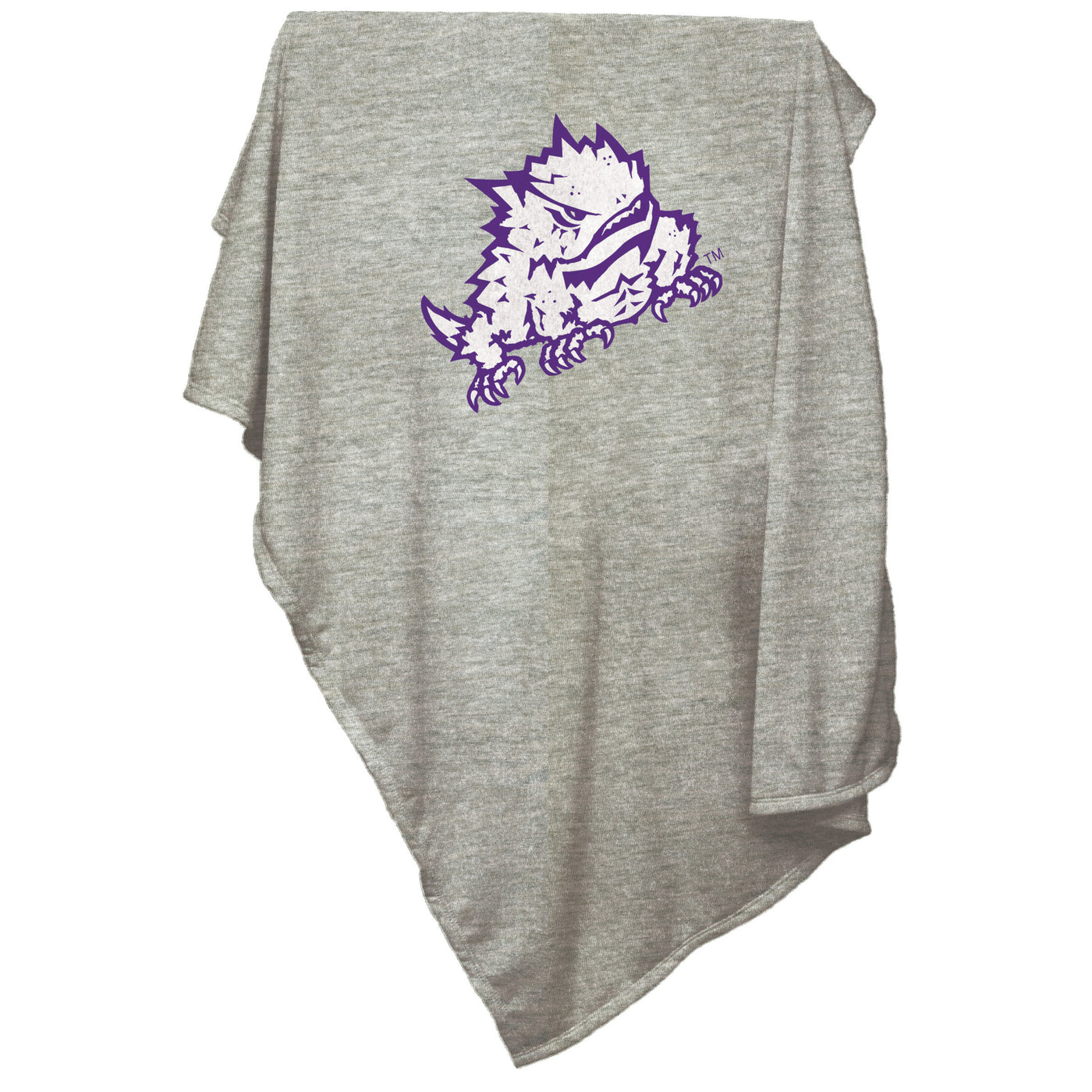 TCU Horned Frog Gray Sweatshirt Blanket