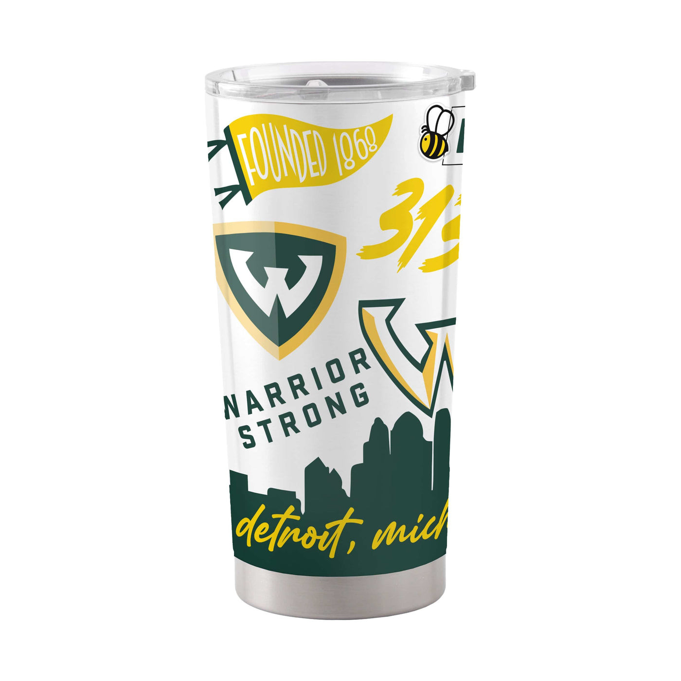 Wayne State 20oz Native Stainless Tumbler