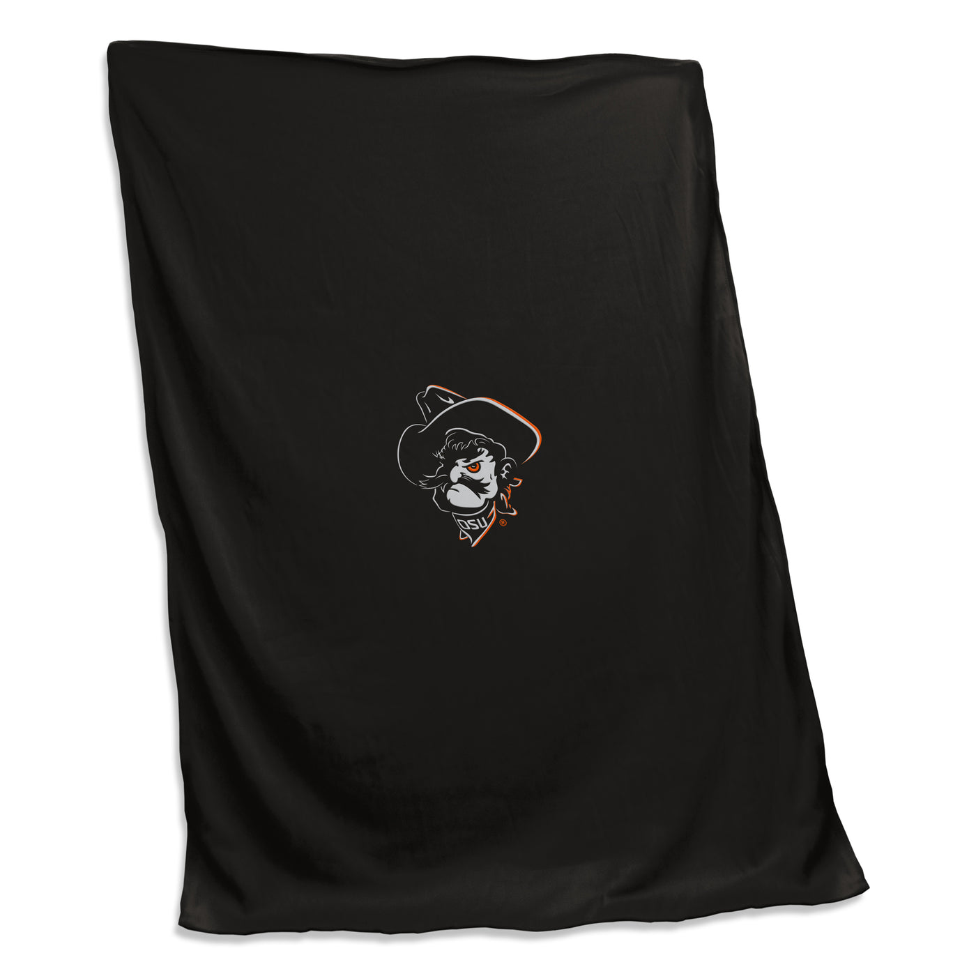 Oklahoma State Shadow Pete Black Sweatshirt Blanket - Logo Brands