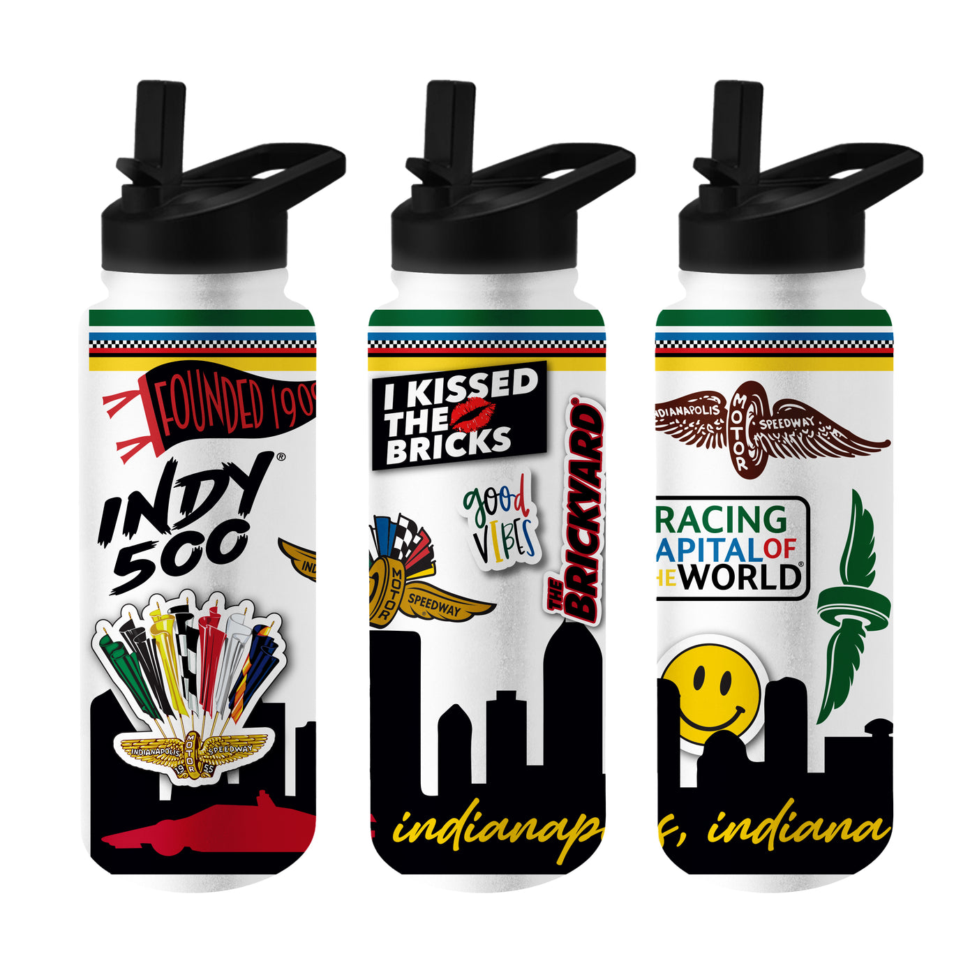 Indy Speedway 34oz Native Quencher Bottle - Logo Brands