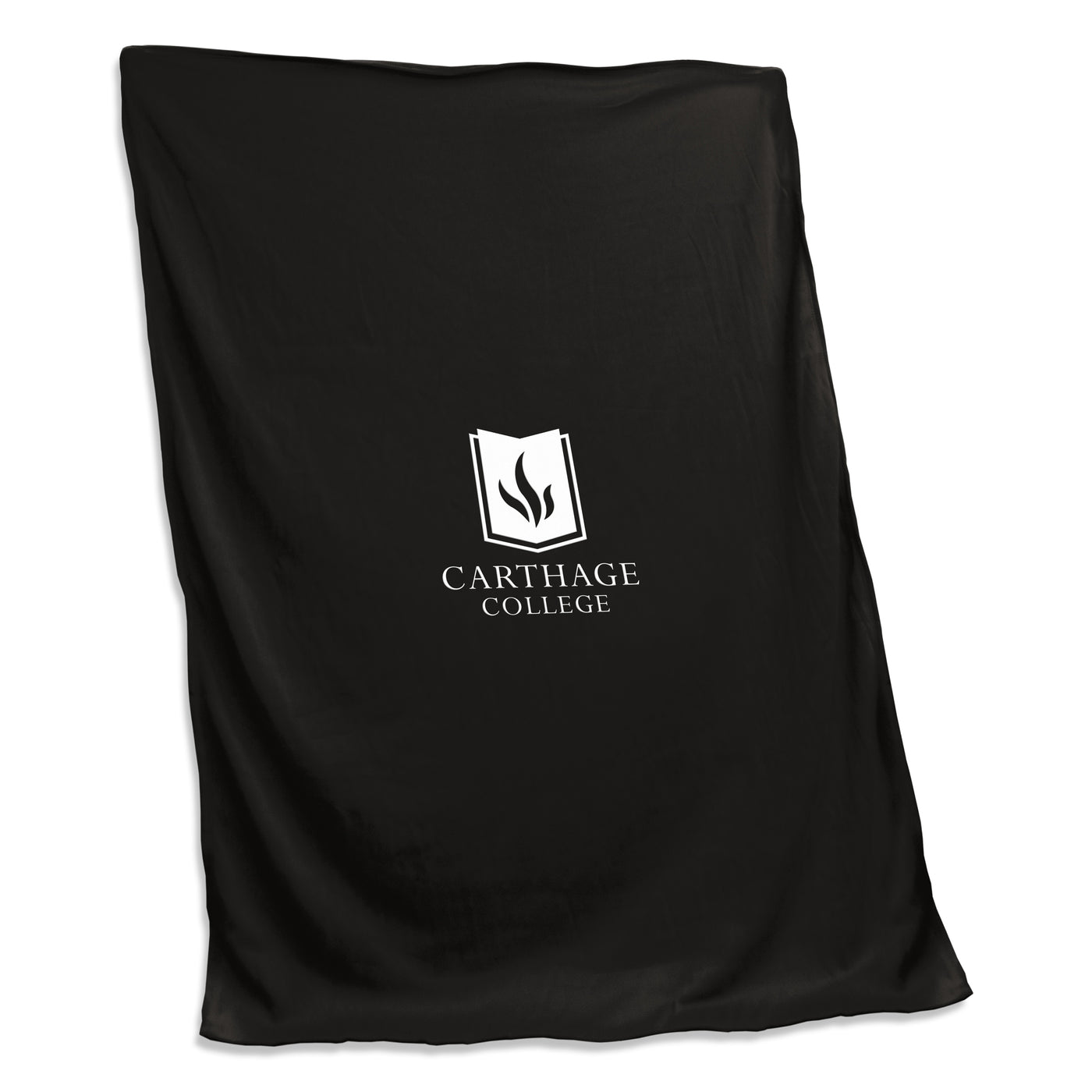 Carthage College Black Screened  Sweatshirt Blanket