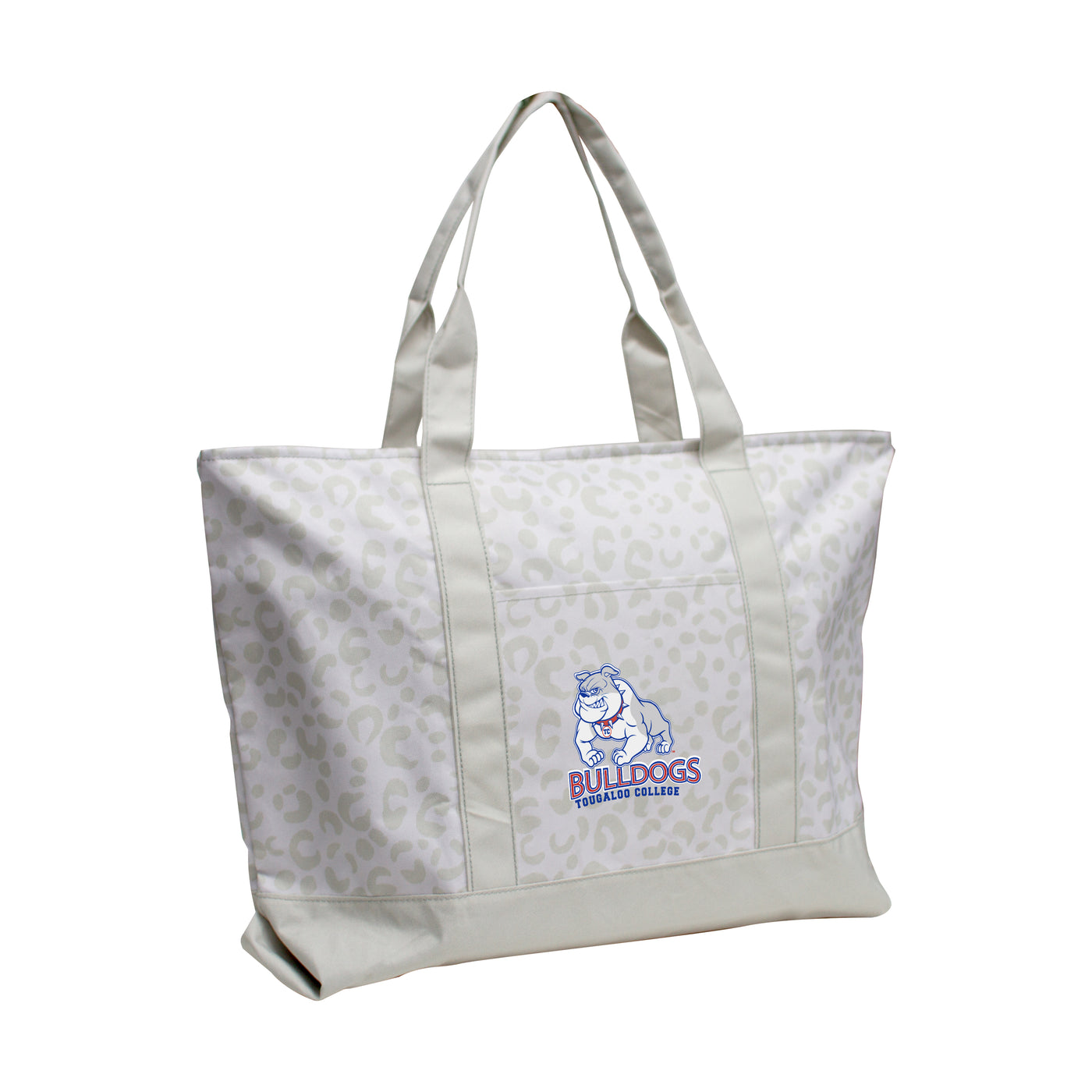 Tougaloo College Leopard Pattern Tote - Logo Brands