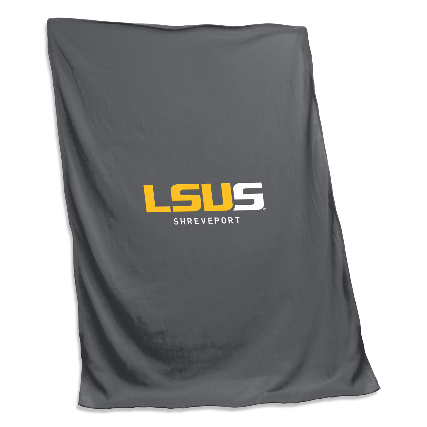 LSU Shreveport Charcoal Screened Sweatshirt Blanket - Logo Brands