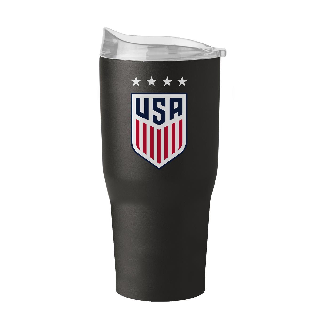 US Womens Soccer Four Stars 30oz Swagger Black Powder Coat Tumbler - Logo Brands