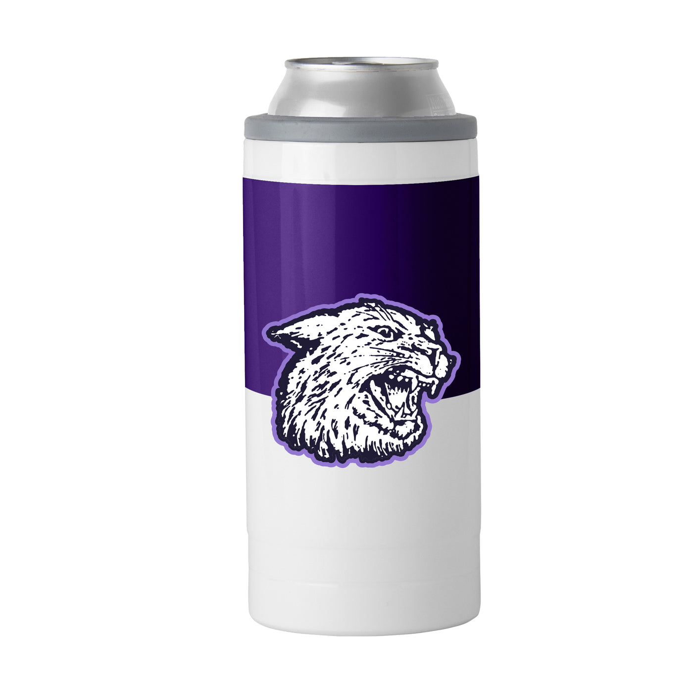 Kansas State 12oz Throwback Colorblock Slim Can Coolie