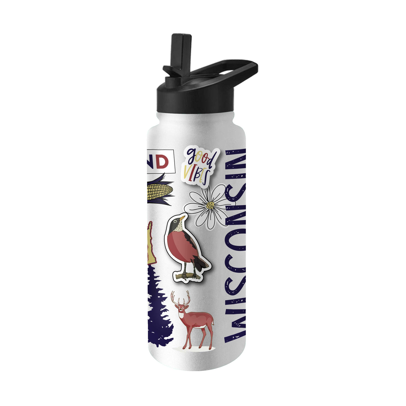 Wisconsin State Pride 34oz Native Quencher Bottle