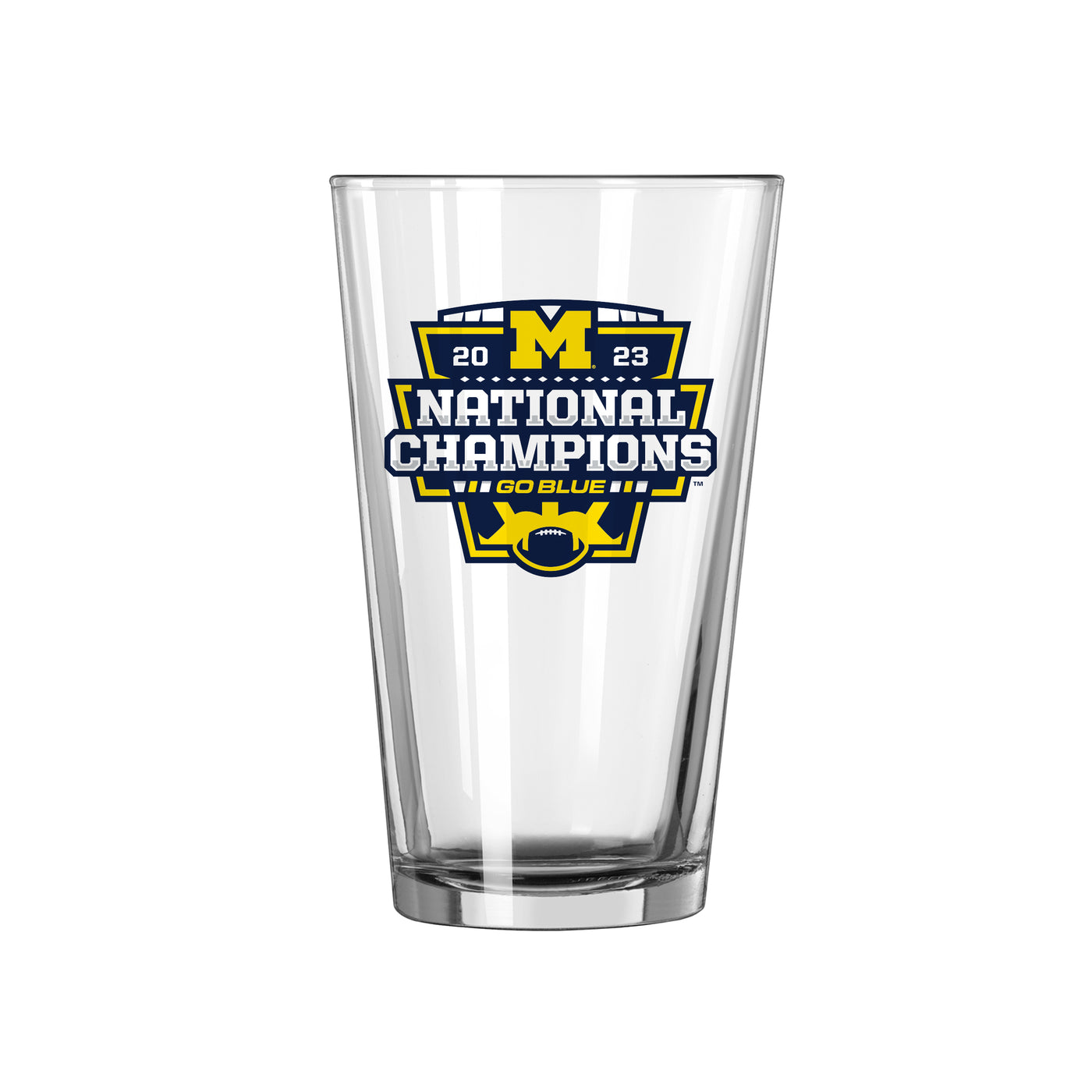 Michigan 2023 CFP National Champions 16oz Pint Glass