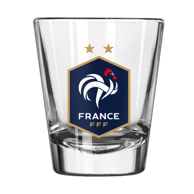 France FC 2oz Logo Shot Glass - Logo Brands