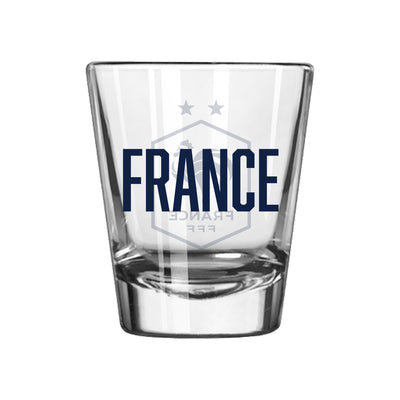 France Men's National Soccer Team 2oz Shot Glass - Logo Brands