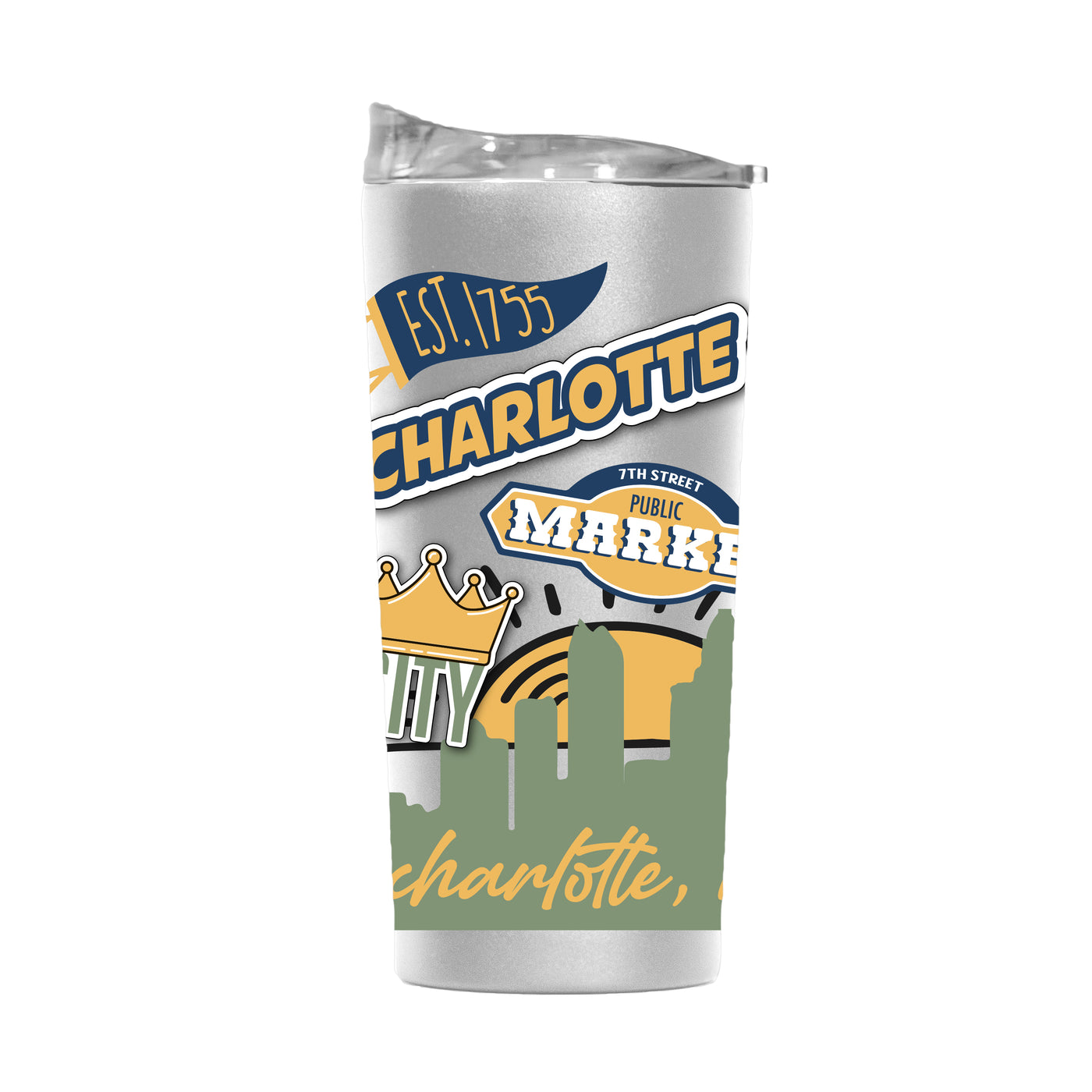City of Charlotte 20oz Native Powder Coat Tumbler