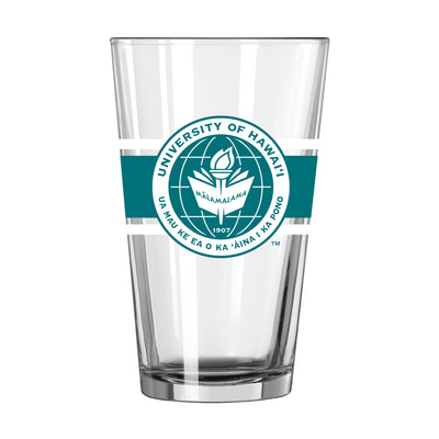 Hawaii - Honolulu 16oz Stripe Pint Glass - Logo Brands