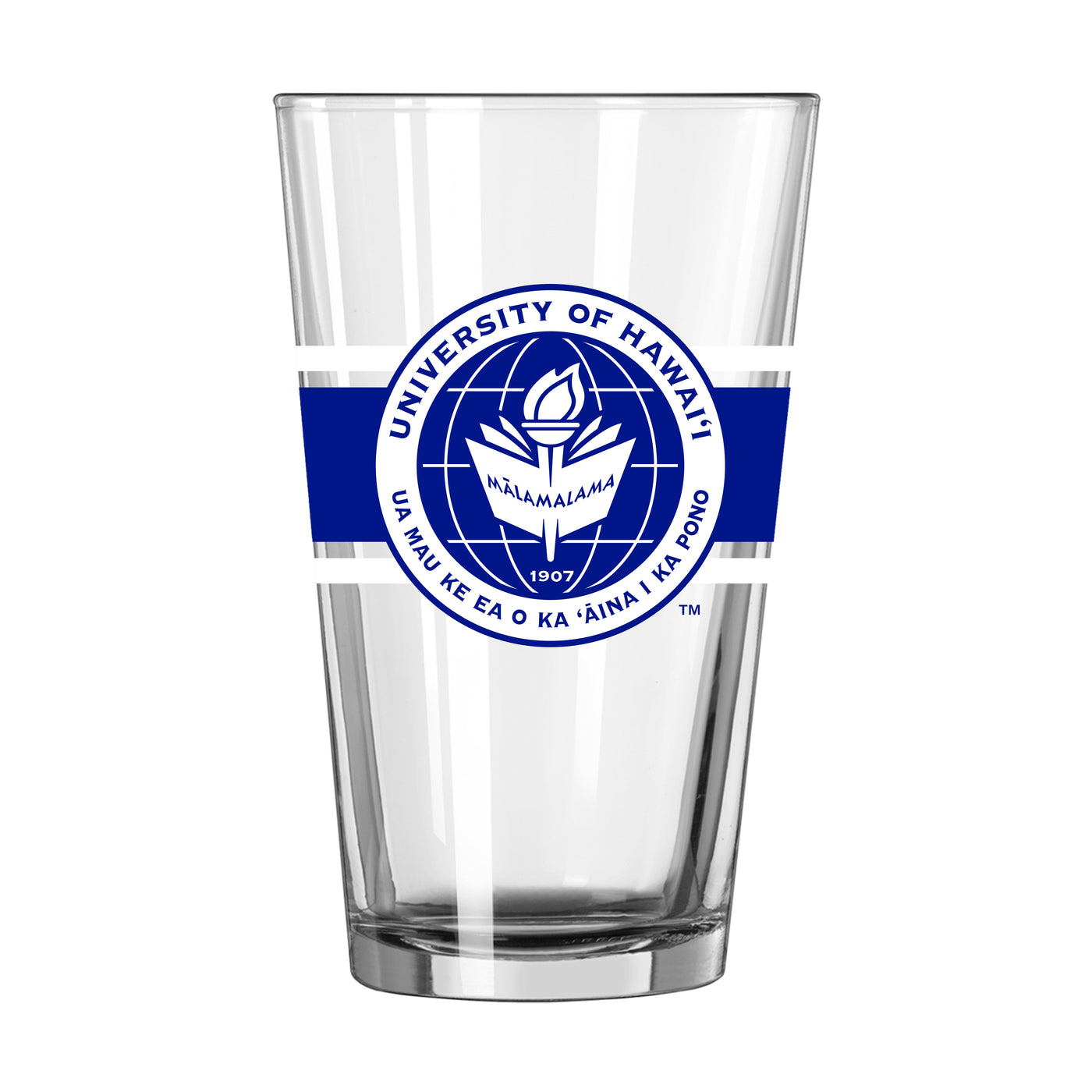 Hawaii - Kapi'olani 16oz Stripe Pint Glass - Logo Brands