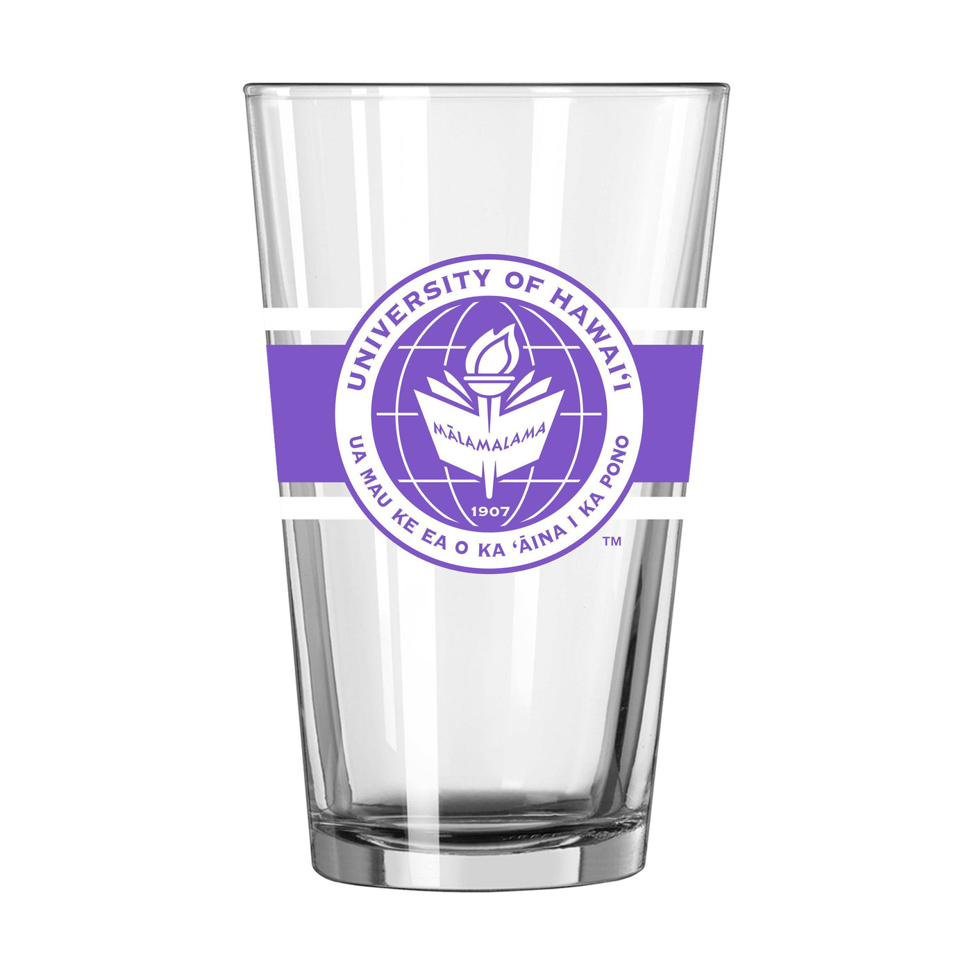 Hawaii - Kaua'i 16oz Stripe Pint Glass - Logo Brands