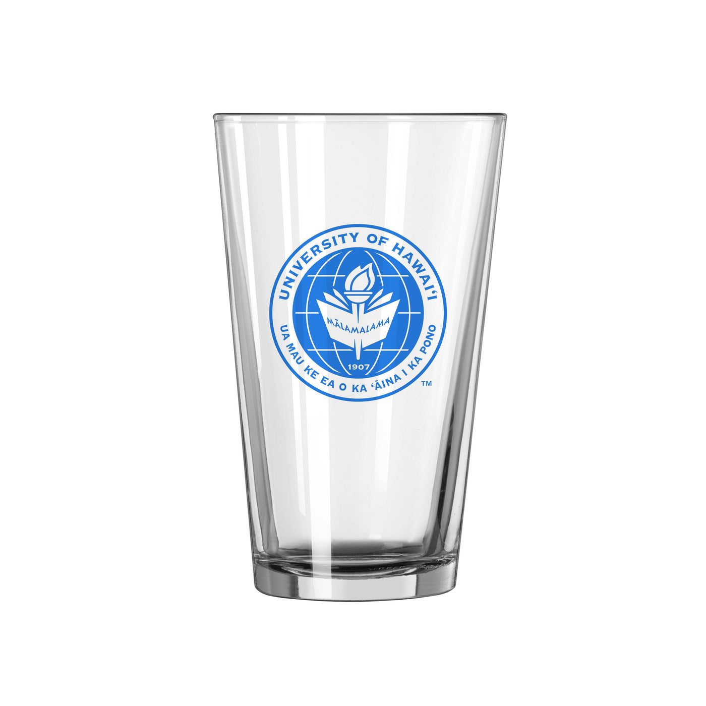 Hawaii - Leeward 16oz Gameday Pint Glass - Logo Brands