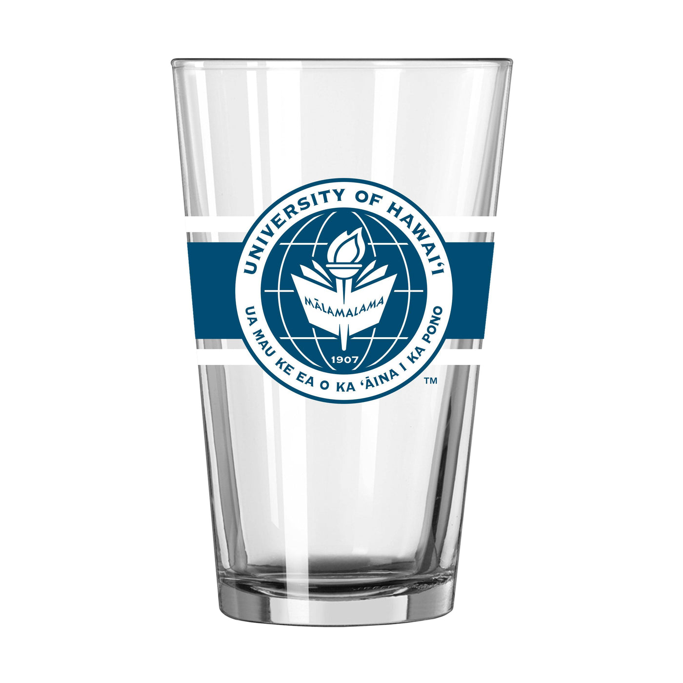 Hawaii - Maui 16oz Stripe Pint Glass - Logo Brands