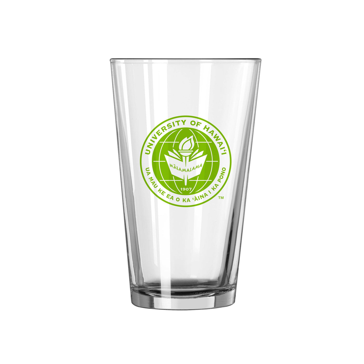 Hawaii - Windward 16oz Gameday Pint Glass - Logo Brands