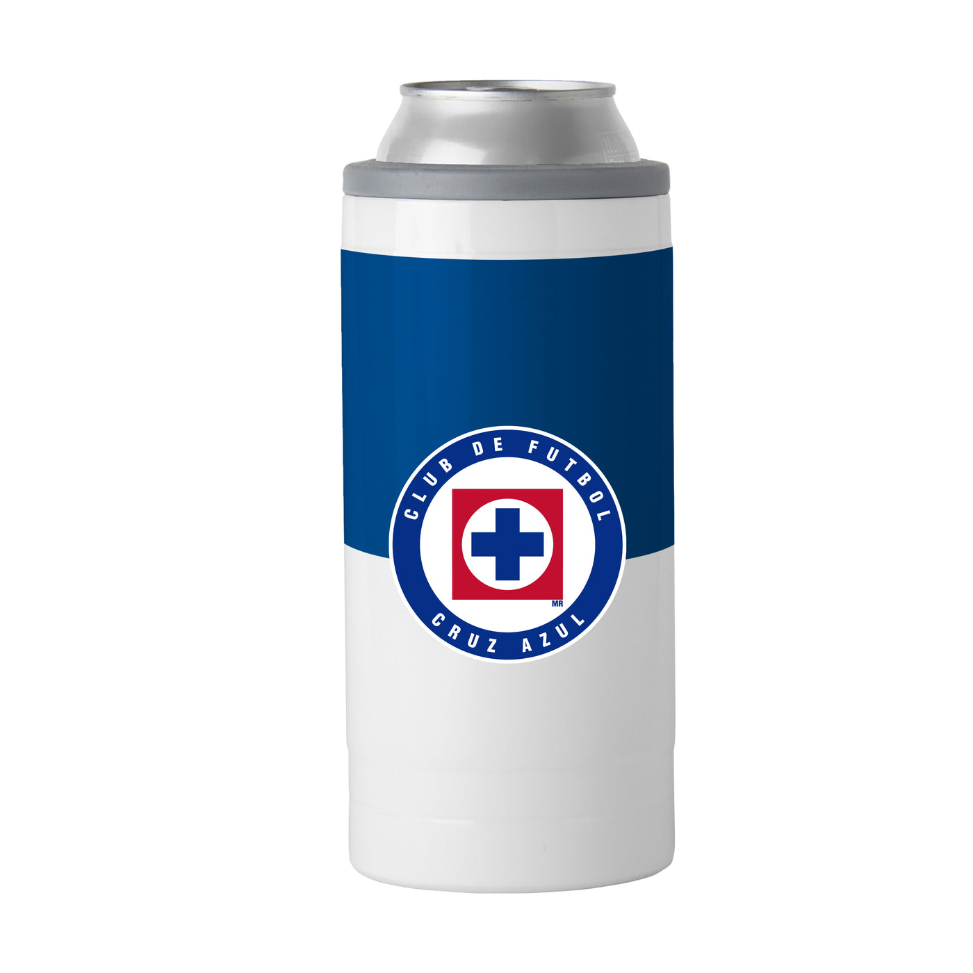 Cruz Azul FC 12oz Colorblock Slim Can Coolie - Logo Brands