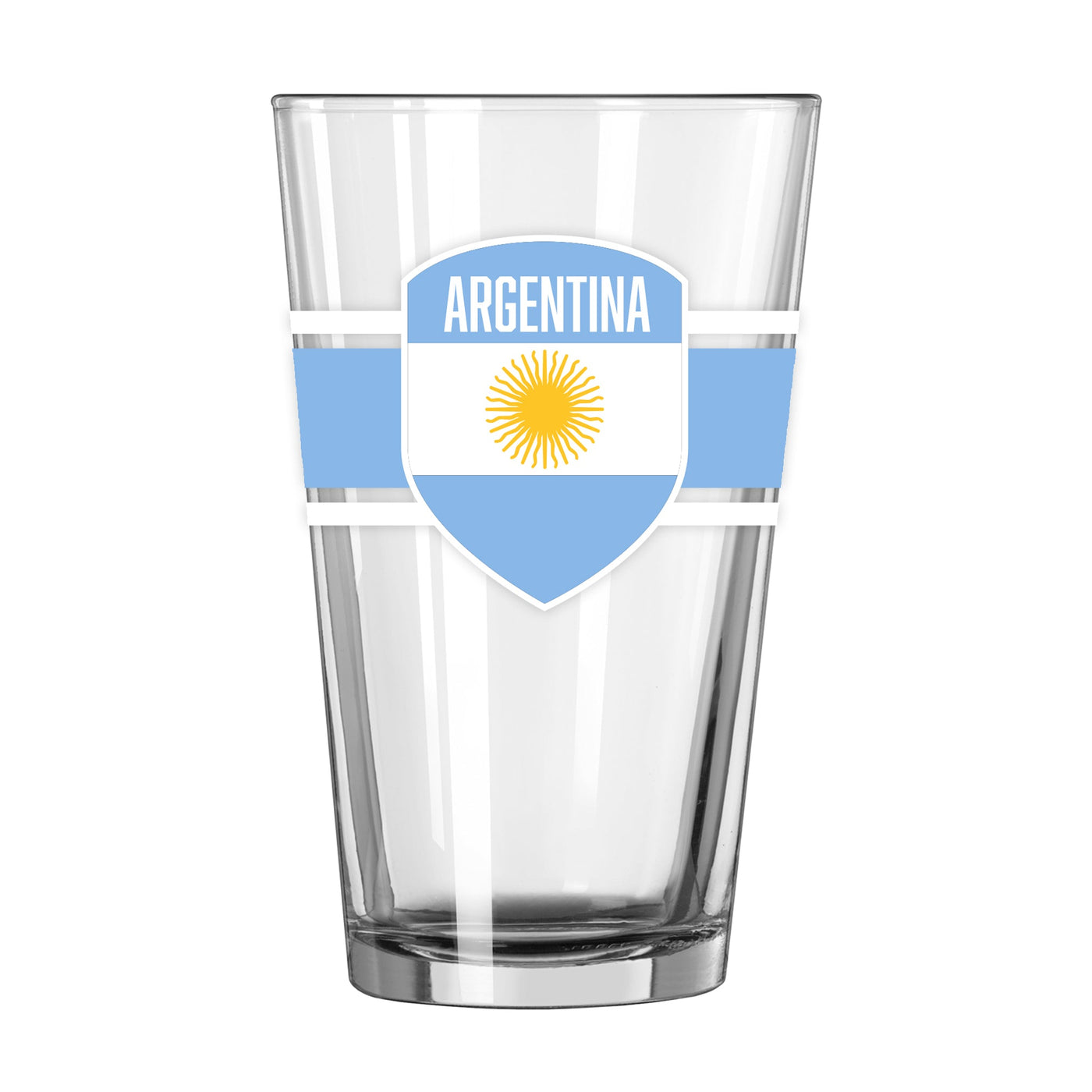 Argentina 16oz Stripe Pint Glass - Logo Brands