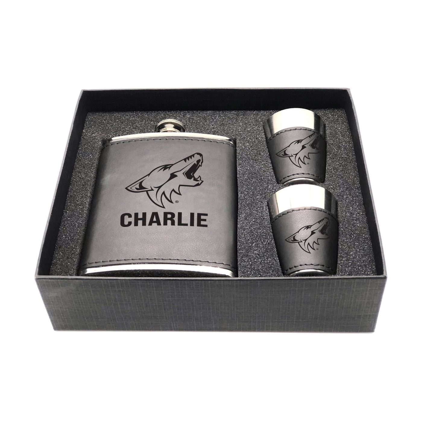 Arizona Coyotes Personalized Shot and Flask Set - Logo Brands